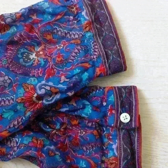 Ann Taylor Loft Boho Style Long Sleeve Blouse -Size S- Light Airy Office wear - Picture 14 of 15